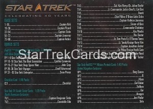 Star Trek 40th Anniversary Trading Card CC1