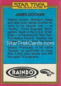 Star Trek The Motion Picture Rainbo Bread Trading Card 19 Back