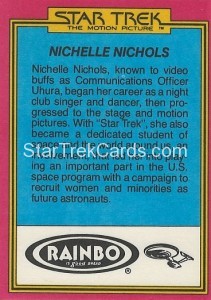 Star Trek The Motion Picture Rainbo Bread Trading Card 33 Back