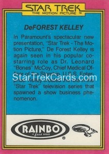 Star Trek The Motion Picture Rainbo Bread Trading Card 7 Back