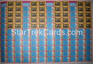 Star Trek The Motion Picture Rainbo Bread Uncut Sheet of 132 Cards Back