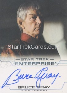 Enterprise Season Four Trading Card Autograph Bruce Gray