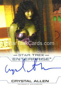 Enterprise Season Four Trading Card Autograph Crystal Allen