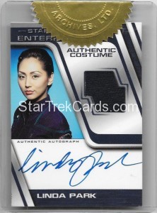Star Trek Enterprise Season Four Trading Card Linda Park Autograph Cosutme
