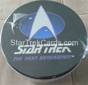 Star Trek The Next Generation Inaugural Edition Trading Card Collectors Tin Top