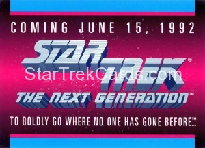Star Trek The Next Generation Inaugural Edition Trading Card Promo Unnumbered