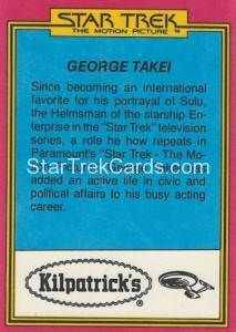 Star Trek The Motion Picture Kilpatrick’s Bread Trading Card Back 10