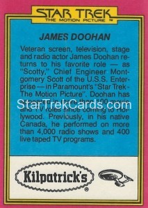Star Trek The Motion Picture Kilpatrick’s Bread Trading Card Back 19