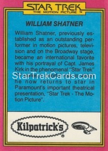 Star Trek The Motion Picture Kilpatrick’s Bread Trading Card Back 5