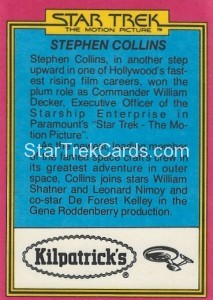 Star Trek The Motion Picture Kilpatrick’s Bread Trading Card Back 8