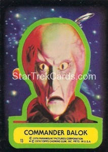 Star Trek Topps Trading Card Sticker 13