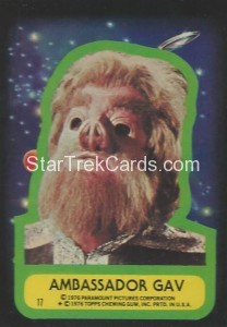 Star Trek Topps Trading Card Sticker 17