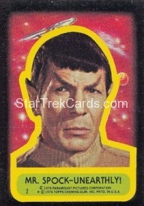 Star Trek Topps Trading Card Sticker 2