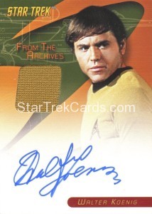 2009 Star Trek The Original Series Autograph Costume Walter Koenig