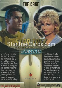 Star Trek The Original Series In Motion Trading Card 1 Back