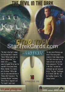 Star Trek The Original Series In Motion Trading Card 10 Back