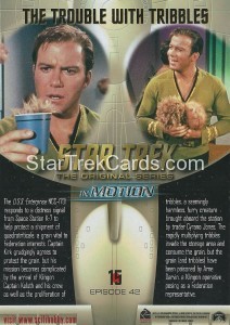 Star Trek The Original Series In Motion Trading Card 15 Back