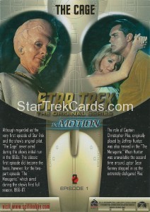 Star Trek The Original Series In Motion Trading Card 2 Back