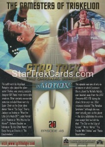 Star Trek The Original Series In Motion Trading Card 20 Back