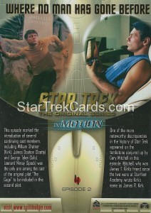 Star Trek The Original Series In Motion Trading Card 4 Back