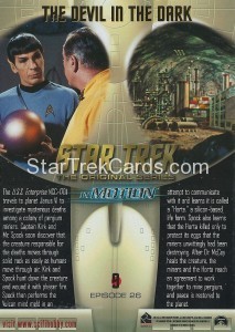 Star Trek The Original Series In Motion Trading Card 9 Back