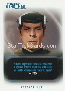 The Quotable Star Trek Original Series Trading Card 13