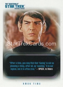 The Quotable Star Trek Original Series Trading Card 60