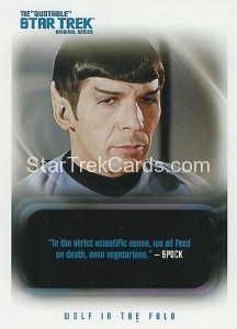 The Quotable Star Trek Original Series Trading Card 99