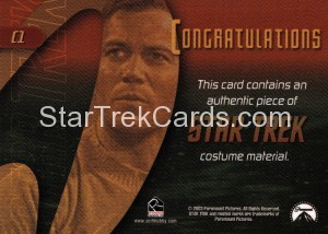The Quotable Star Trek Original Series Trading Card C1 Back