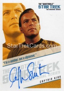 The Quotable Star Trek Original Series Trading Card QA1 Im a soldier not a diplomat