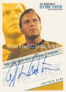 The Quotable Star Trek Original Series Trading Card QA1 Only A Fool Would Stand In The Way of Progress 1