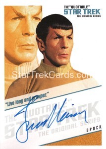 The Quotable Star Trek Original Series Trading Card QA2 Live Long and Prosper