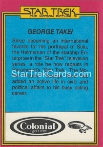 Star Trek The Motion Picture Colonial Bread Trading Card Back 10