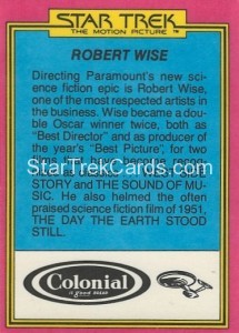 Star Trek The Motion Picture Colonial Bread Trading Card Back 4