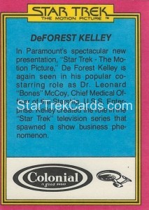 Star Trek The Motion Picture Colonial Bread Trading Card Back 7