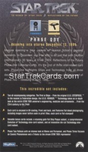 30 Years of Star Trek Phase One Trading Card Promo Enterprise Tricorder Back