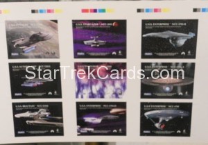 30 Years of Star Trek Phase One Trading Card Ships Registry Unnumbered Uncut Sheet Back