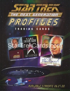 Star Trek The Next Generation Profiles Trading Card Sell Sheet Front
