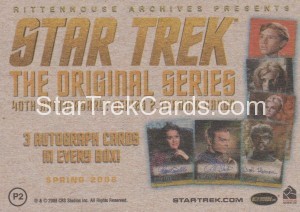 Star Trek The Original Series 40th Anniversary Series Two P2 Back