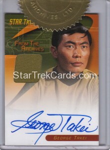 Star Trek The Original Series 40th Anniversary Series Two Trading Card George Takei Autograph Costume