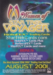 The Women of Star Trek Voyager HoloFEX Trading Card Promo Torres 7 of 9 Janeway Back