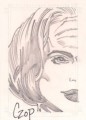 Women of Star Trek Voyager Trading Card Sketch BElanna By John Czop