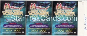 Women of Star Trek Voyager Trading Card Uncut Promo Seven of Nine Back