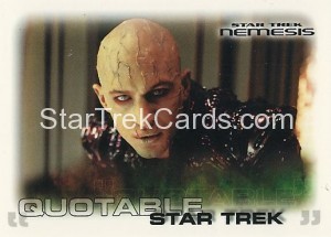 Star Trek Nemesis Trading Card 56