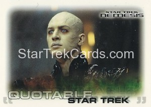 Star Trek Nemesis Trading Card 58