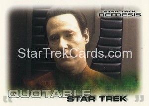 Star Trek Nemesis Trading Card 59