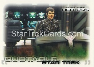 Star Trek Nemesis Trading Card 61