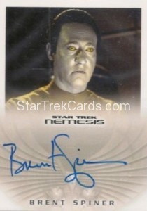 Star Trek Nemesis Trading Card NA6