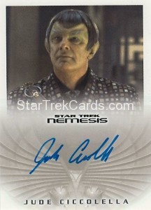 Star Trek Nemesis Trading Card NA9
