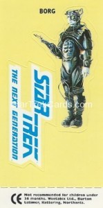 Star Trek TNG and Generations Weetabix Trading Card Borg TNG Logo